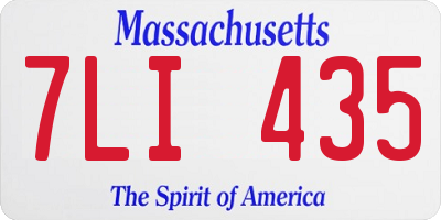 MA license plate 7LI435