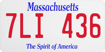 MA license plate 7LI436