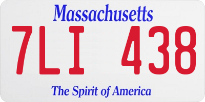 MA license plate 7LI438