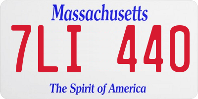 MA license plate 7LI440