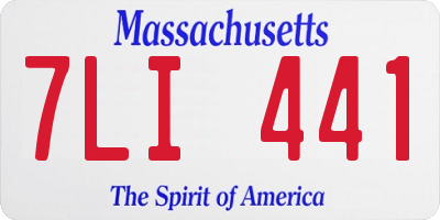 MA license plate 7LI441