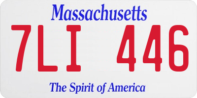 MA license plate 7LI446