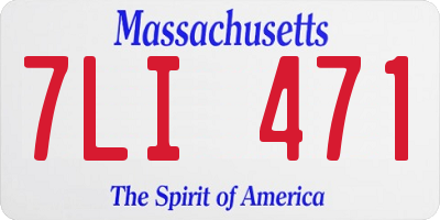MA license plate 7LI471