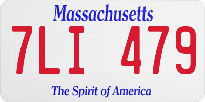 MA license plate 7LI479