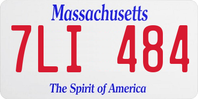 MA license plate 7LI484
