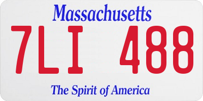 MA license plate 7LI488