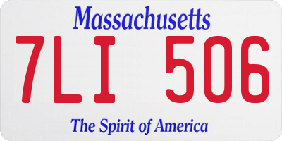 MA license plate 7LI506