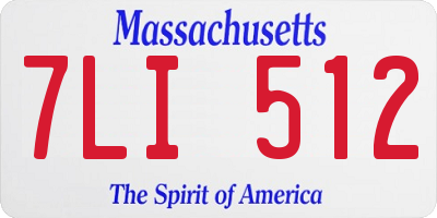 MA license plate 7LI512