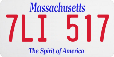 MA license plate 7LI517