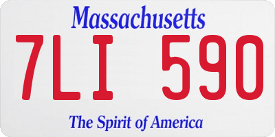 MA license plate 7LI590