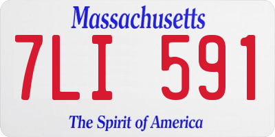 MA license plate 7LI591