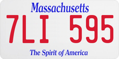 MA license plate 7LI595