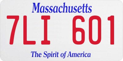 MA license plate 7LI601