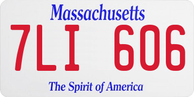 MA license plate 7LI606