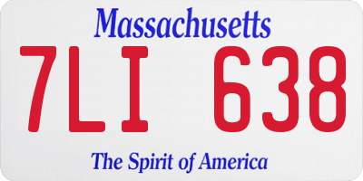 MA license plate 7LI638