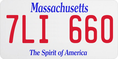 MA license plate 7LI660
