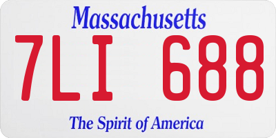 MA license plate 7LI688