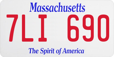 MA license plate 7LI690