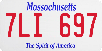 MA license plate 7LI697