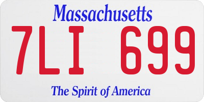 MA license plate 7LI699