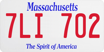 MA license plate 7LI702