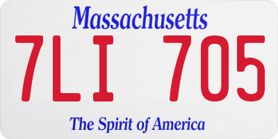 MA license plate 7LI705