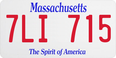 MA license plate 7LI715
