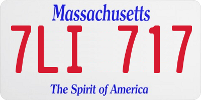 MA license plate 7LI717