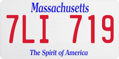 MA license plate 7LI719