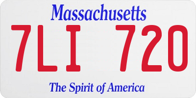 MA license plate 7LI720
