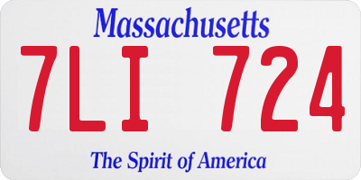 MA license plate 7LI724