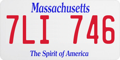 MA license plate 7LI746