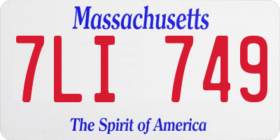MA license plate 7LI749