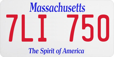 MA license plate 7LI750