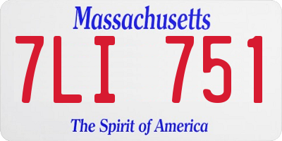 MA license plate 7LI751