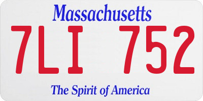 MA license plate 7LI752