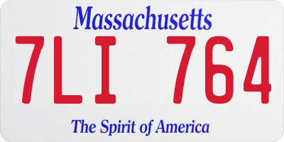 MA license plate 7LI764