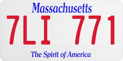 MA license plate 7LI771