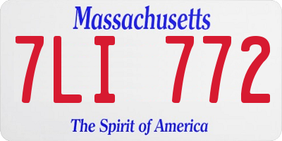 MA license plate 7LI772