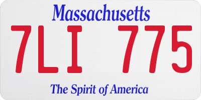 MA license plate 7LI775