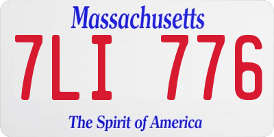 MA license plate 7LI776