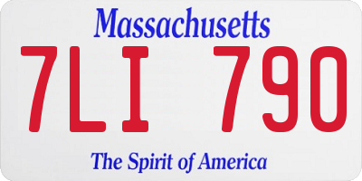 MA license plate 7LI790