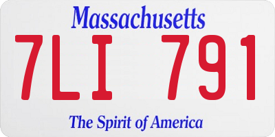 MA license plate 7LI791
