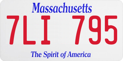 MA license plate 7LI795
