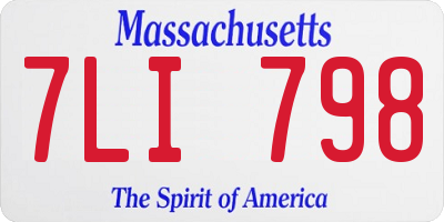 MA license plate 7LI798