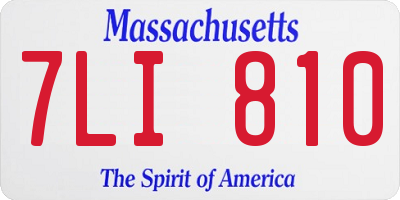 MA license plate 7LI810