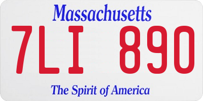 MA license plate 7LI890