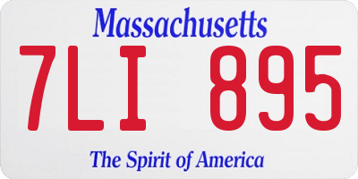 MA license plate 7LI895