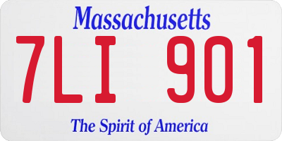 MA license plate 7LI901