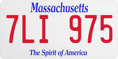 MA license plate 7LI975